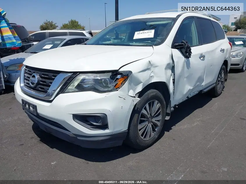 2020 Nissan Pathfinder S 2Wd VIN: 5N1DR2AN5LC644363 Lot: 45495311