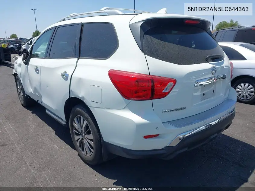 2020 Nissan Pathfinder S 2Wd VIN: 5N1DR2AN5LC644363 Lot: 45495311