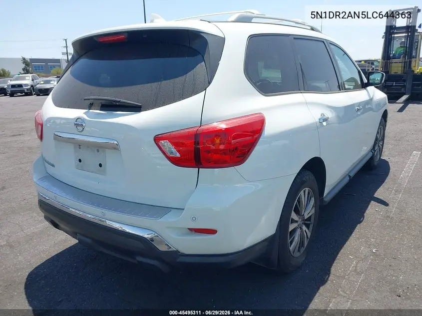 2020 Nissan Pathfinder S 2Wd VIN: 5N1DR2AN5LC644363 Lot: 45495311