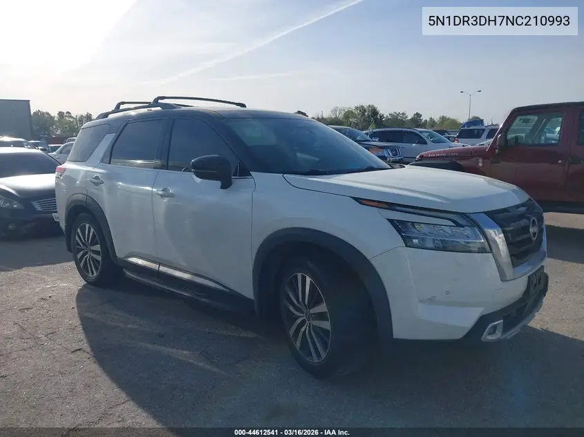 5N1DR3DH7NC210993 2022 Nissan Pathfinder Platinum 2Wd