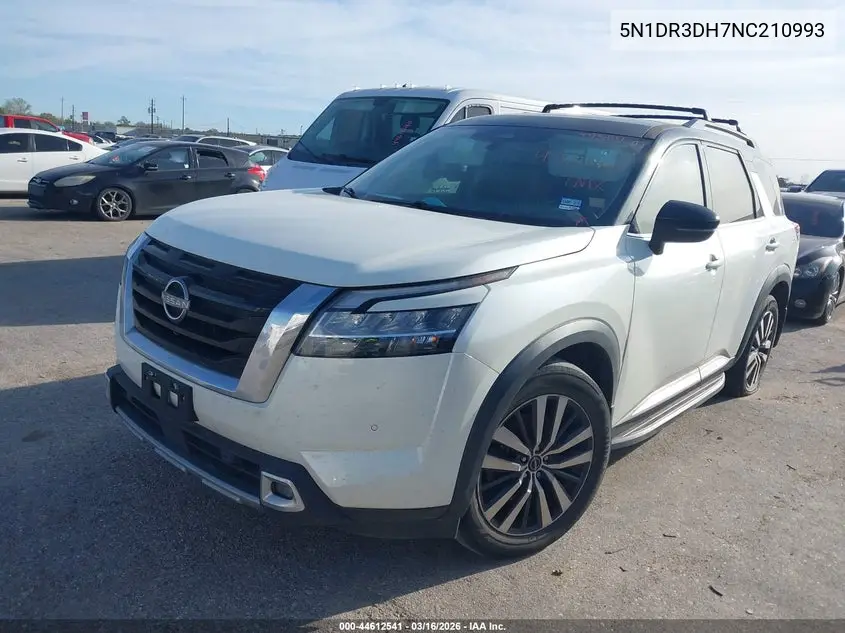 5N1DR3DH7NC210993 2022 Nissan Pathfinder Platinum 2Wd