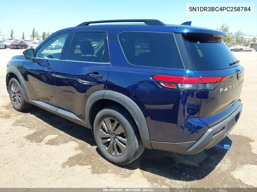 2023 Nissan Pathfinder Sv 4Wd VIN: 5N1DR3BC4PC258784 Lot: 45417522