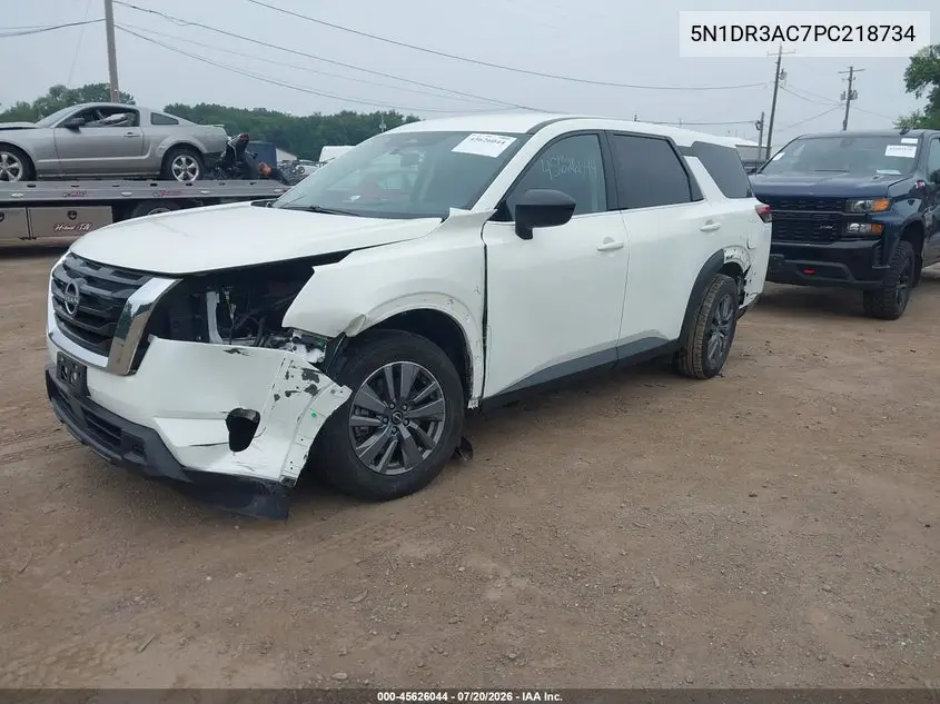 2023 Nissan Pathfinder S 4Wd VIN: 5N1DR3AC7PC218734 Lot: 45626044