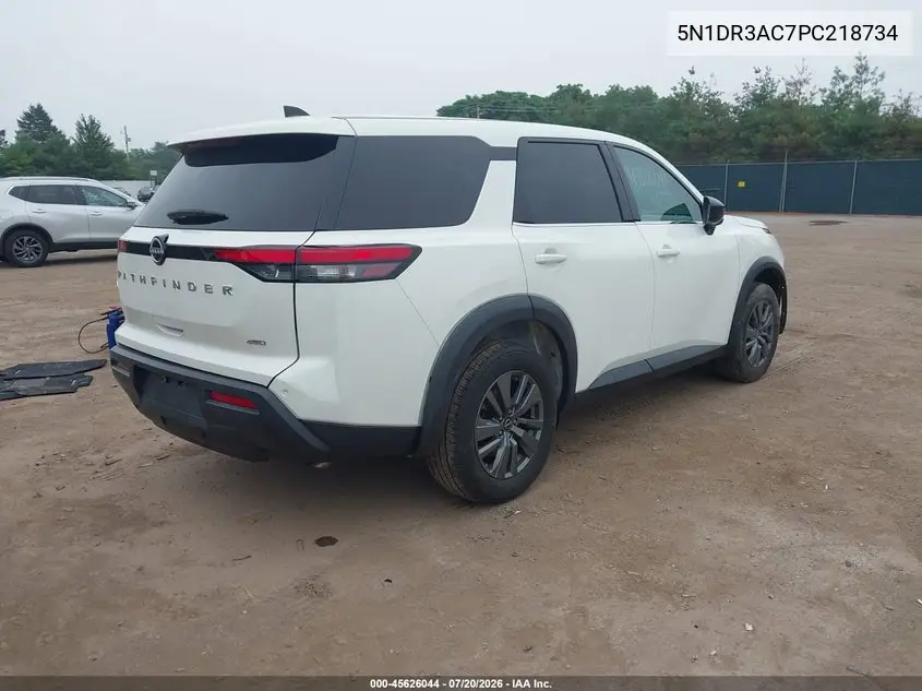 2023 Nissan Pathfinder S 4Wd VIN: 5N1DR3AC7PC218734 Lot: 45626044