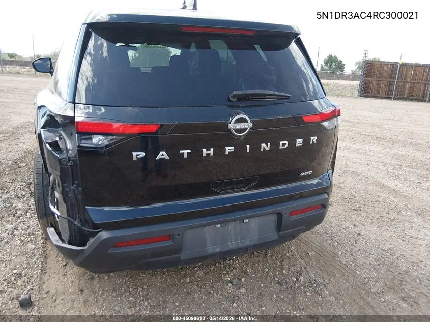 2024 Nissan Pathfinder S 4Wd VIN: 5N1DR3AC4RC300021 Lot: 45099613