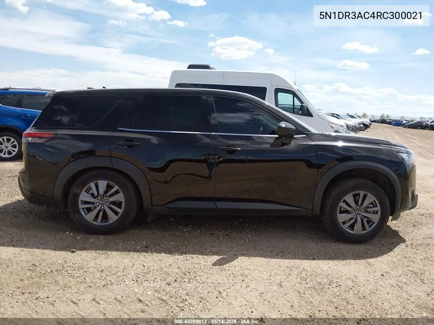 2024 Nissan Pathfinder S 4Wd VIN: 5N1DR3AC4RC300021 Lot: 45099613