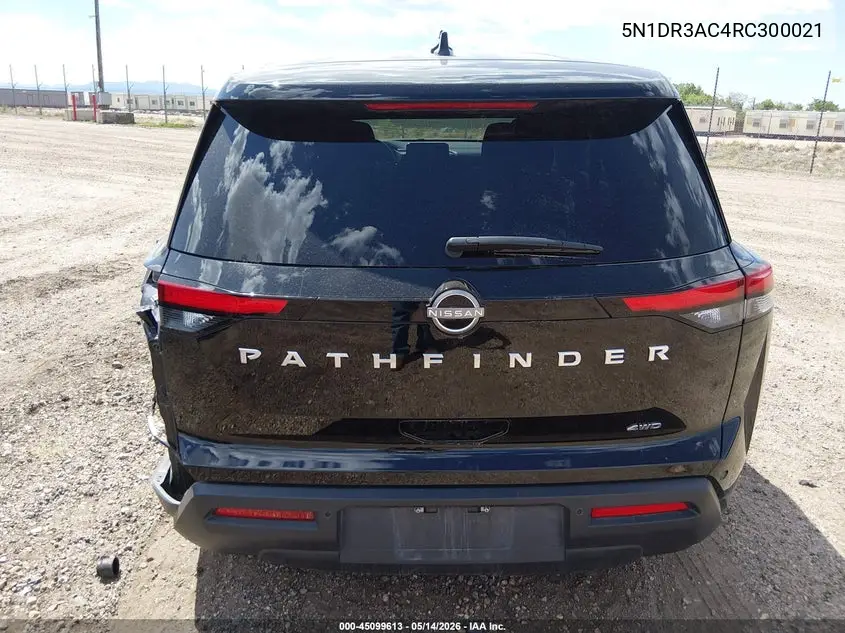 2024 Nissan Pathfinder S 4Wd VIN: 5N1DR3AC4RC300021 Lot: 45099613