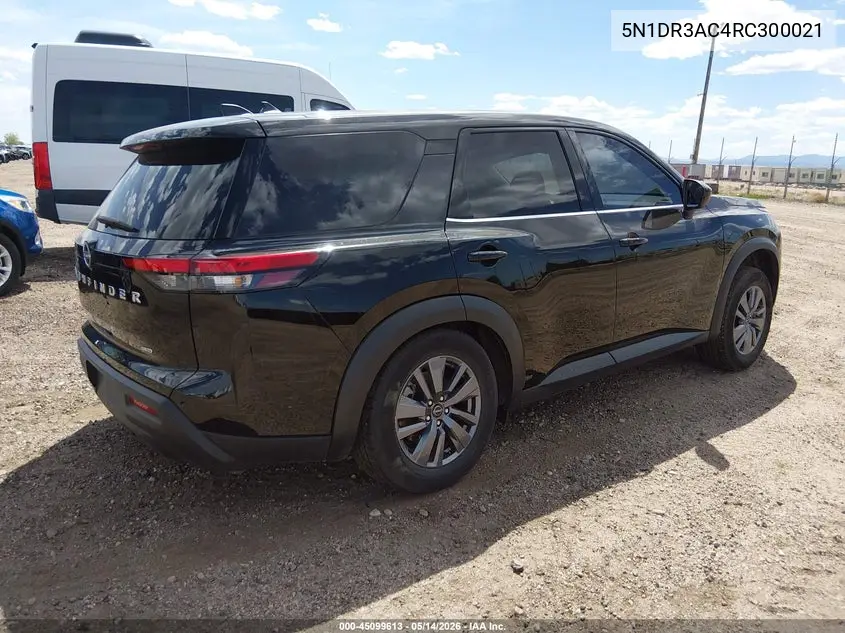 2024 Nissan Pathfinder S 4Wd VIN: 5N1DR3AC4RC300021 Lot: 45099613