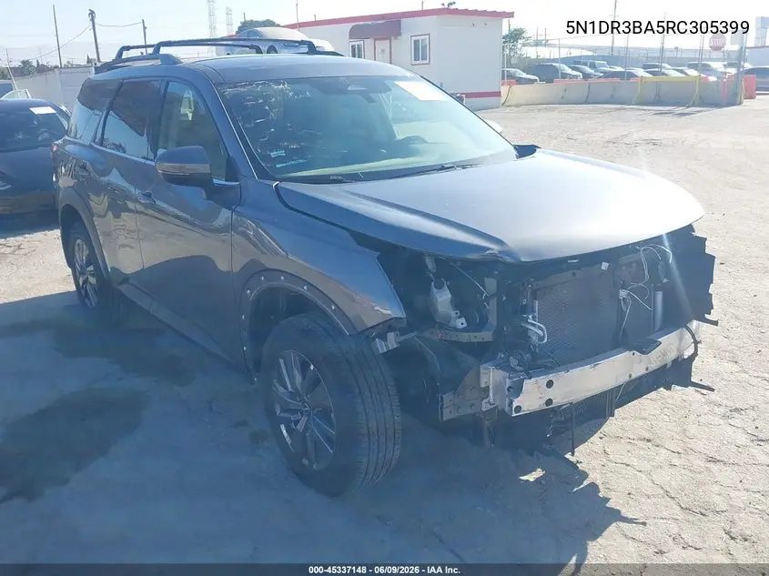 2024 Nissan Pathfinder Sv Fwd VIN: 5N1DR3BA5RC305399 Lot: 45337148