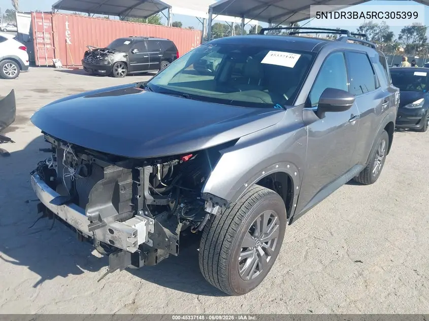 2024 Nissan Pathfinder Sv Fwd VIN: 5N1DR3BA5RC305399 Lot: 45337148
