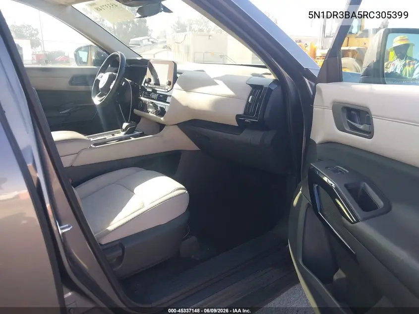 2024 Nissan Pathfinder Sv Fwd VIN: 5N1DR3BA5RC305399 Lot: 45337148