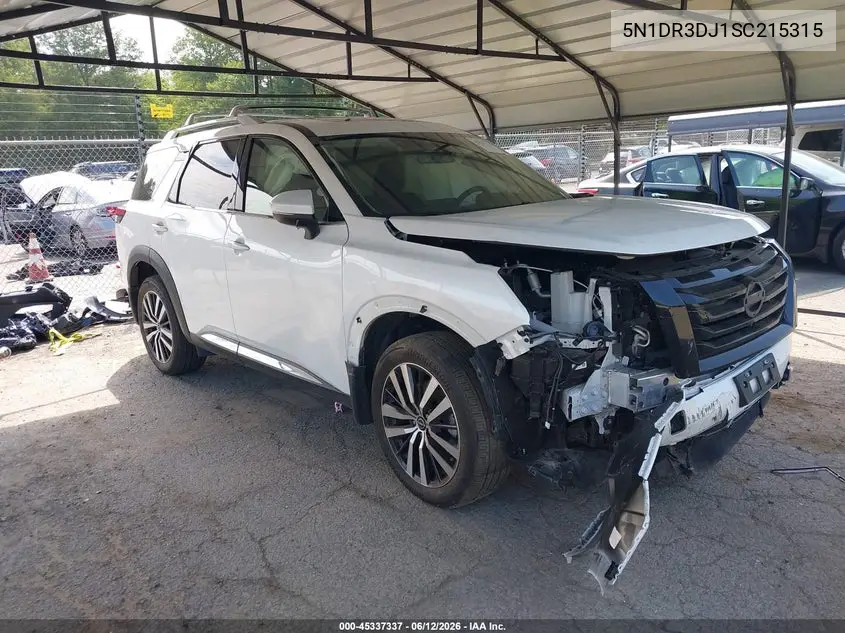 2025 Nissan Pathfinder Platinum 4Wd VIN: 5N1DR3DJ1SC215315 Lot: 45337337