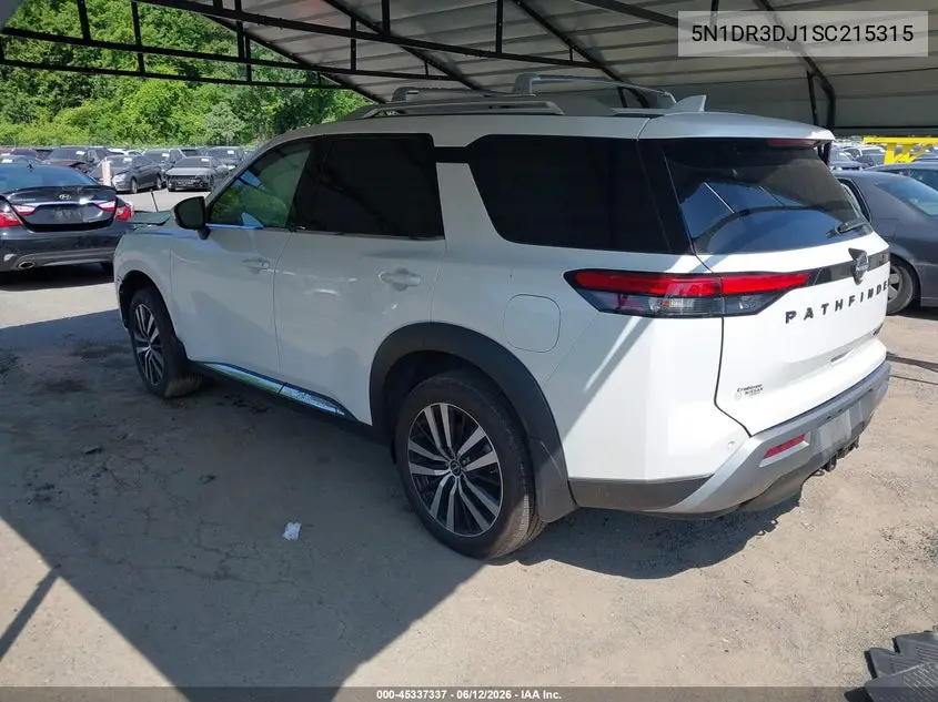 2025 Nissan Pathfinder Platinum 4Wd VIN: 5N1DR3DJ1SC215315 Lot: 45337337