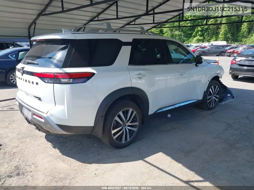 2025 Nissan Pathfinder Platinum 4Wd VIN: 5N1DR3DJ1SC215315 Lot: 45337337
