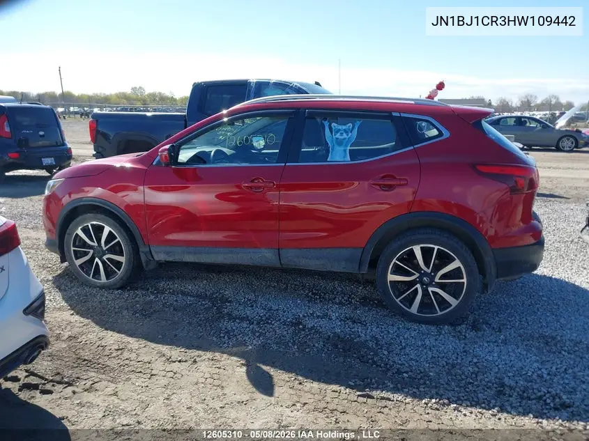 2017 Nissan Qashqai S/Sl/Sv VIN: JN1BJ1CR3HW109442 Lot: 12605310x