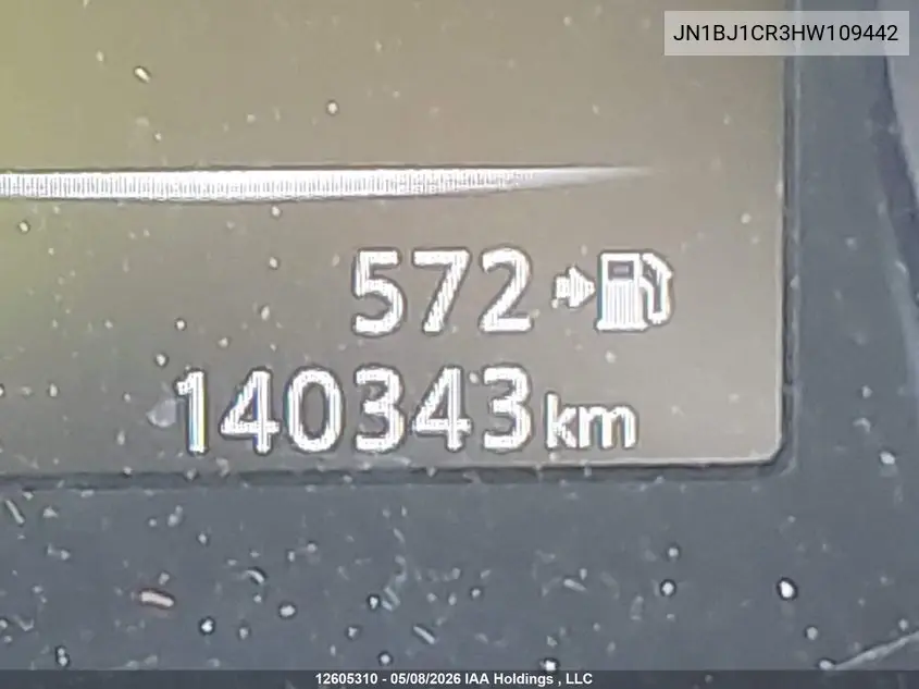 2017 Nissan Qashqai S/Sl/Sv VIN: JN1BJ1CR3HW109442 Lot: 12605310x