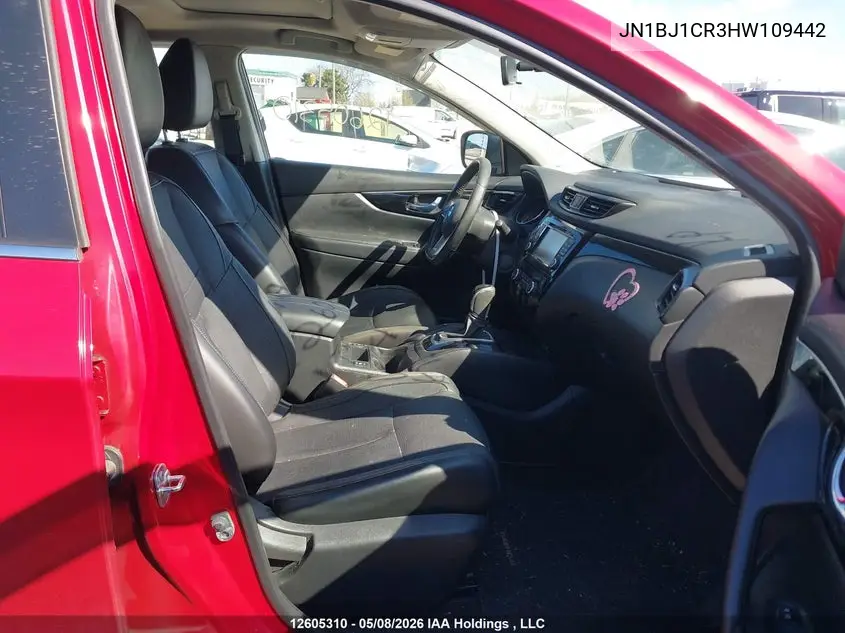 2017 Nissan Qashqai S/Sl/Sv VIN: JN1BJ1CR3HW109442 Lot: 12605310x