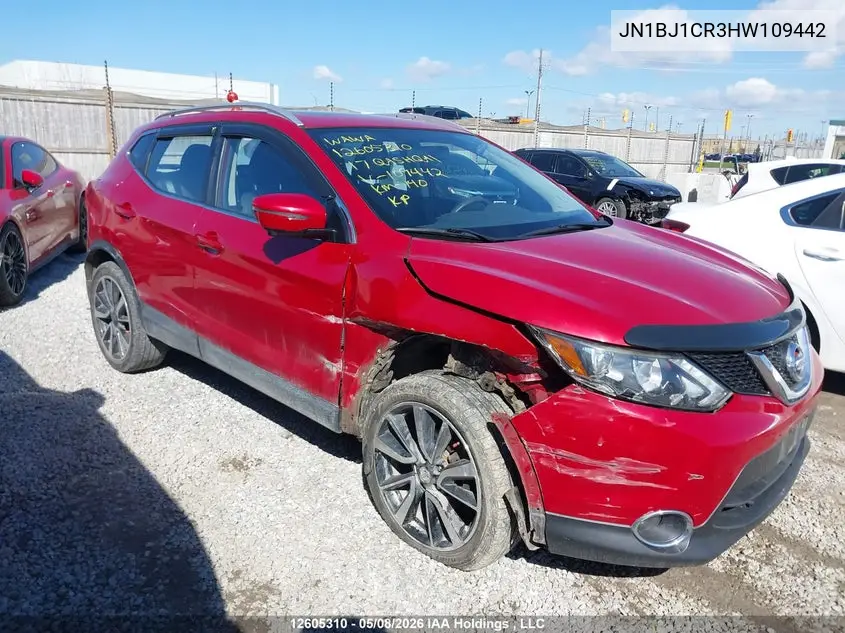 2017 Nissan Qashqai S/Sl/Sv VIN: JN1BJ1CR3HW109442 Lot: 12605310x
