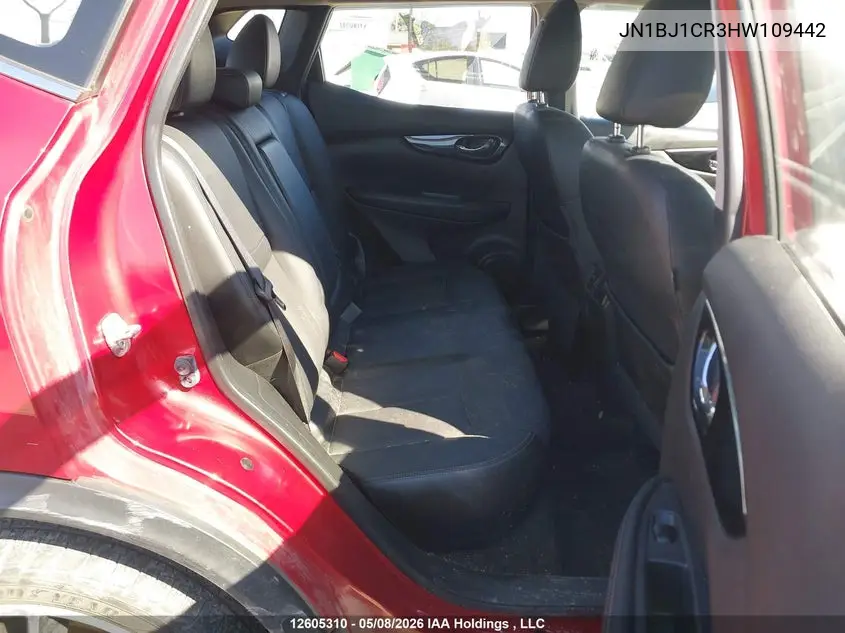 2017 Nissan Qashqai S/Sl/Sv VIN: JN1BJ1CR3HW109442 Lot: 12605310x