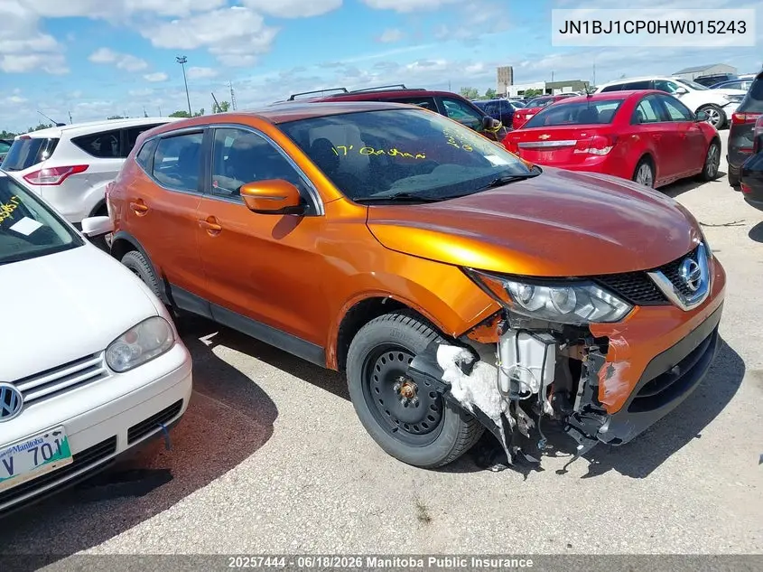 2017 Nissan Qashqai Sv VIN: JN1BJ1CP0HW015243 Lot: 20257444