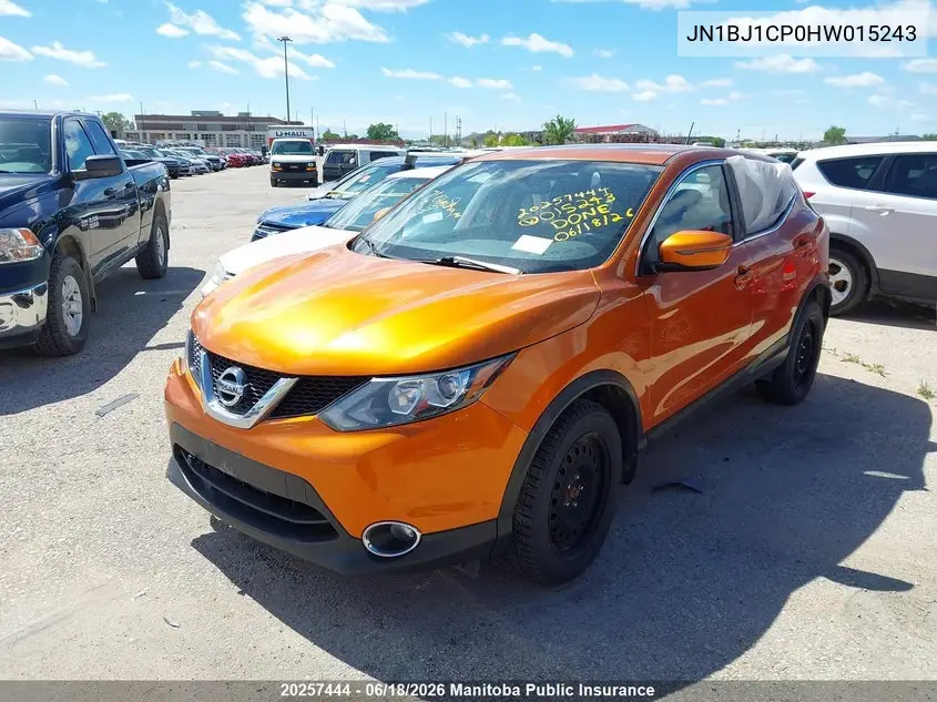 2017 Nissan Qashqai Sv VIN: JN1BJ1CP0HW015243 Lot: 20257444