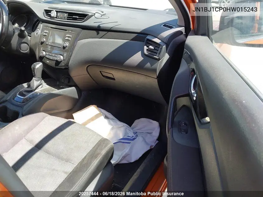 2017 Nissan Qashqai Sv VIN: JN1BJ1CP0HW015243 Lot: 20257444