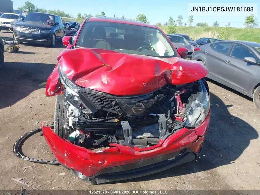 2018 Nissan Qashqai S/Sv VIN: JN1BJ1CP5JW181683 Lot: 12621570