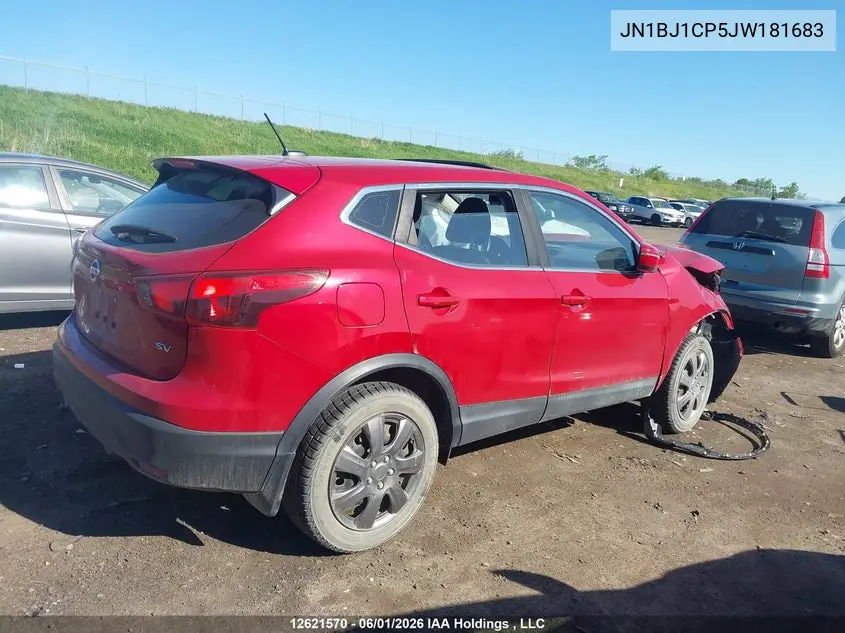 2018 Nissan Qashqai S/Sv VIN: JN1BJ1CP5JW181683 Lot: 12621570