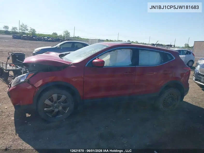 2018 Nissan Qashqai S/Sv VIN: JN1BJ1CP5JW181683 Lot: 12621570