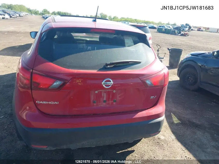 2018 Nissan Qashqai S/Sv VIN: JN1BJ1CP5JW181683 Lot: 12621570