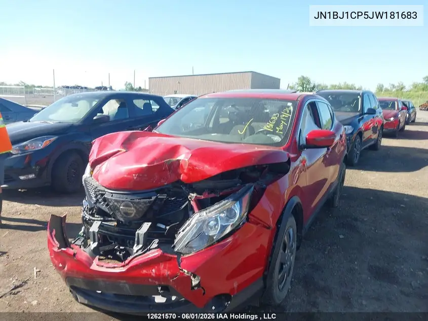 2018 Nissan Qashqai S/Sv VIN: JN1BJ1CP5JW181683 Lot: 12621570