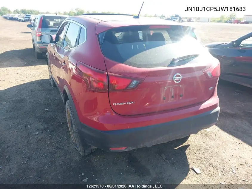 2018 Nissan Qashqai S/Sv VIN: JN1BJ1CP5JW181683 Lot: 12621570