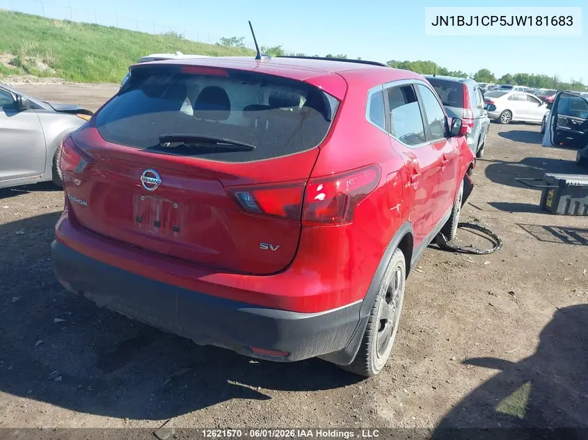 2018 Nissan Qashqai S/Sv VIN: JN1BJ1CP5JW181683 Lot: 12621570