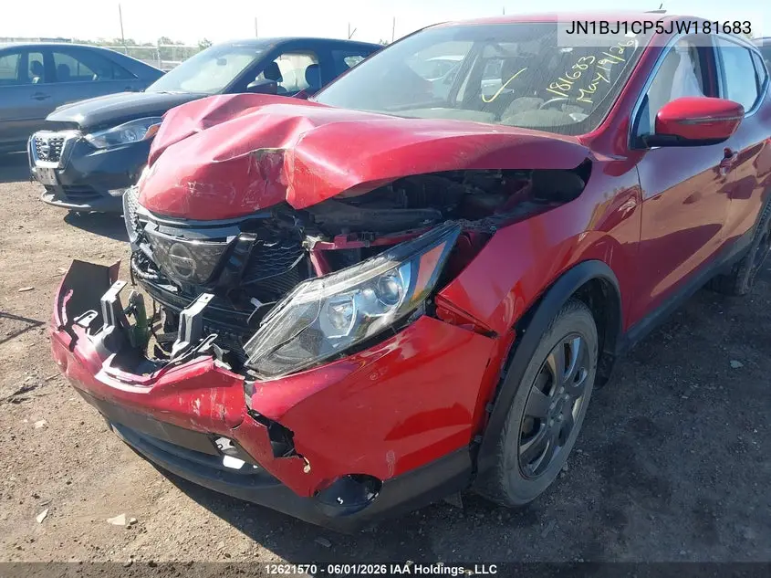2018 Nissan Qashqai S/Sv VIN: JN1BJ1CP5JW181683 Lot: 12621570