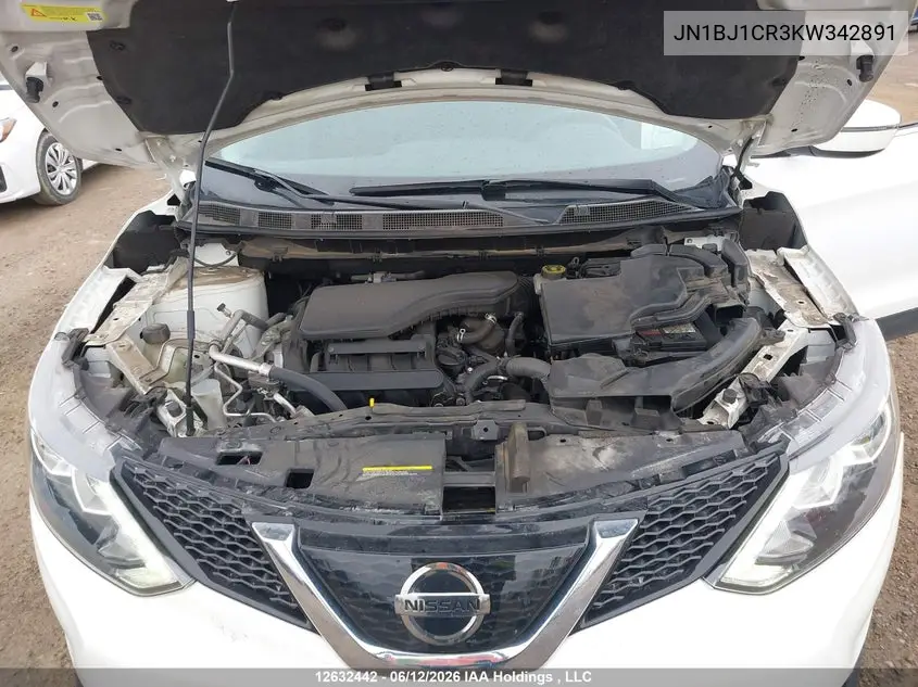 2019 Nissan Qashqai S/Sl/Sv VIN: JN1BJ1CR3KW342891 Lot: 12632442