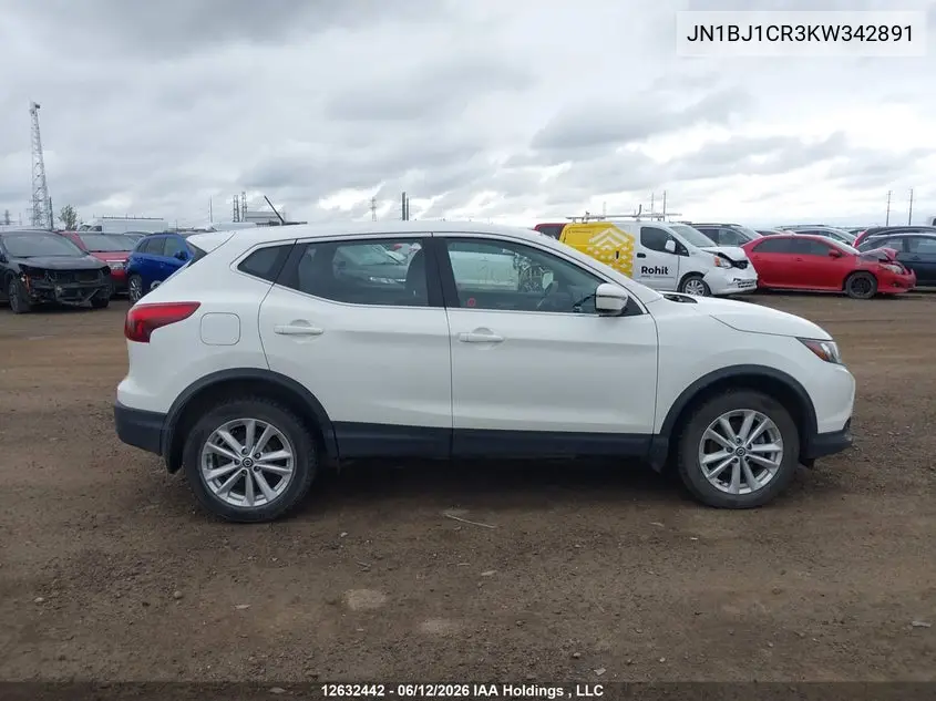 2019 Nissan Qashqai S/Sl/Sv VIN: JN1BJ1CR3KW342891 Lot: 12632442
