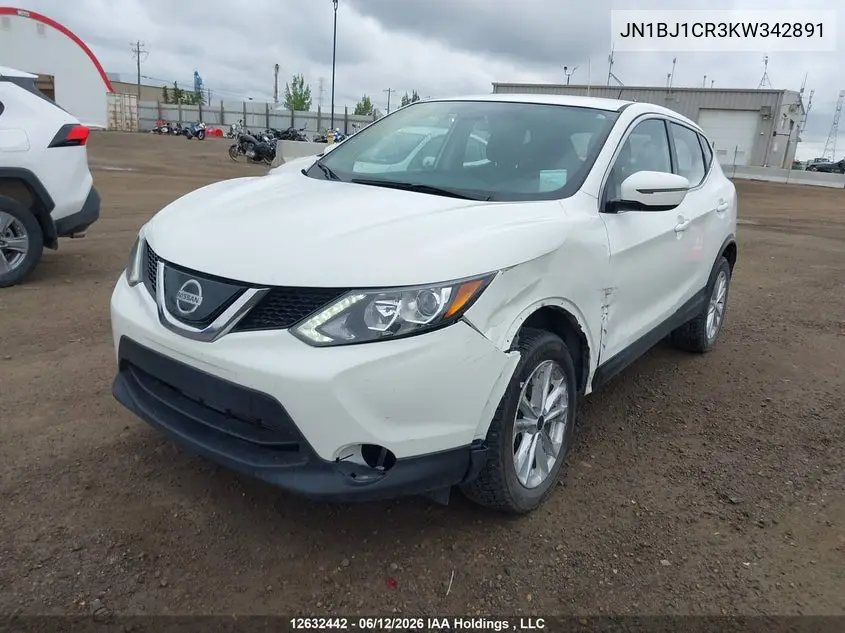 2019 Nissan Qashqai S/Sl/Sv VIN: JN1BJ1CR3KW342891 Lot: 12632442