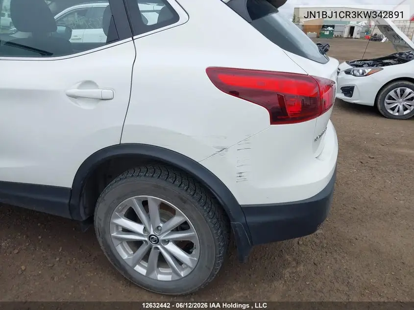 2019 Nissan Qashqai S/Sl/Sv VIN: JN1BJ1CR3KW342891 Lot: 12632442
