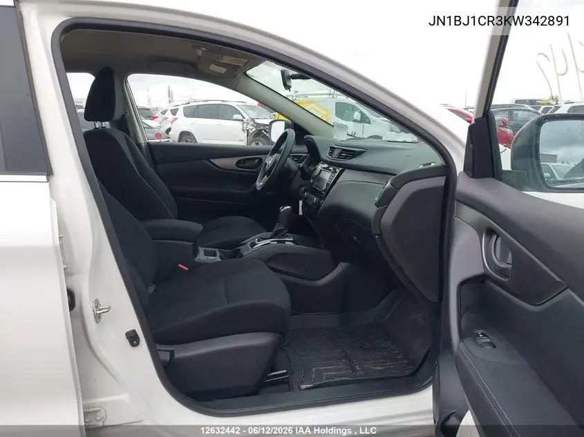 2019 Nissan Qashqai S/Sl/Sv VIN: JN1BJ1CR3KW342891 Lot: 12632442