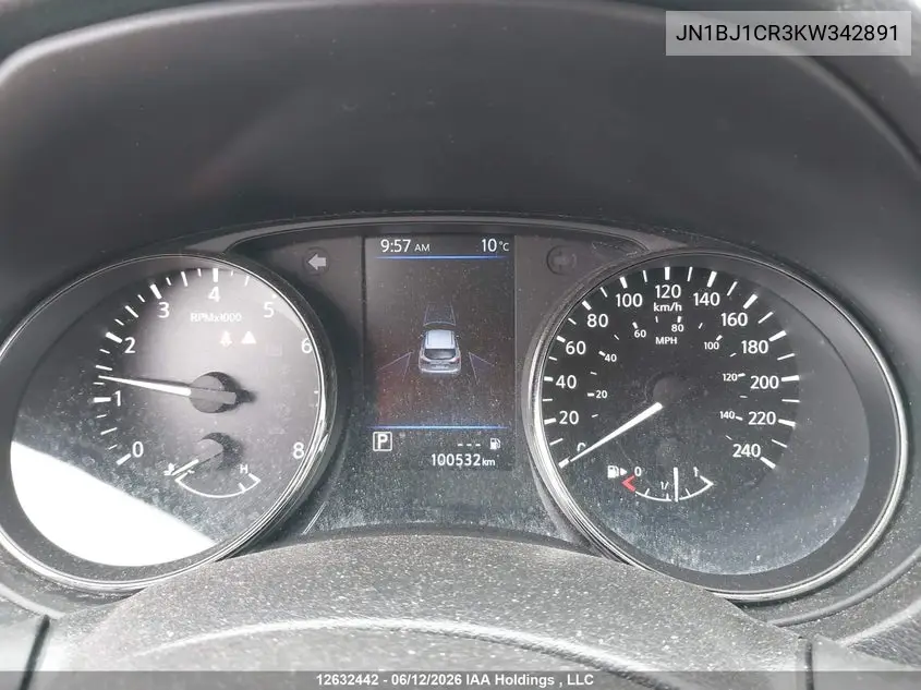 2019 Nissan Qashqai S/Sl/Sv VIN: JN1BJ1CR3KW342891 Lot: 12632442