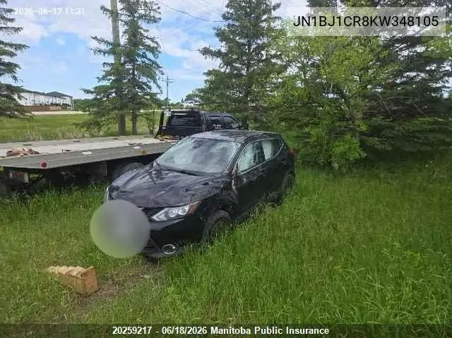 2019 Nissan Qashqai Sv VIN: JN1BJ1CR8KW348105 Lot: 20259217