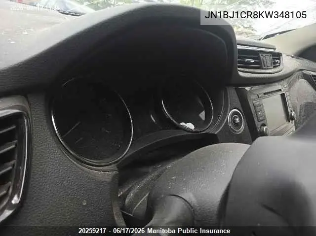 2019 Nissan Qashqai Sv VIN: JN1BJ1CR8KW348105 Lot: 20259217