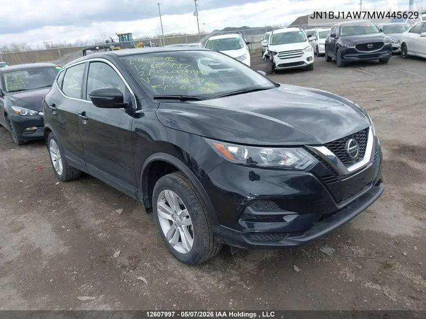 2021 Nissan Qashqai S VIN: JN1BJ1AW7MW445629 Lot: 12607997