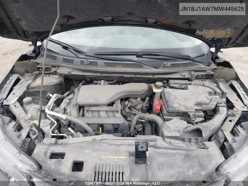 2021 Nissan Qashqai S VIN: JN1BJ1AW7MW445629 Lot: 12607997