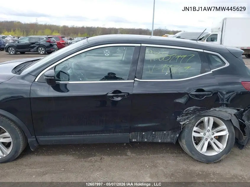 2021 Nissan Qashqai S VIN: JN1BJ1AW7MW445629 Lot: 12607997