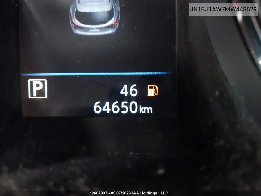 2021 Nissan Qashqai S VIN: JN1BJ1AW7MW445629 Lot: 12607997
