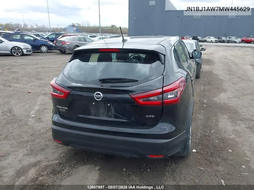 2021 Nissan Qashqai S VIN: JN1BJ1AW7MW445629 Lot: 12607997