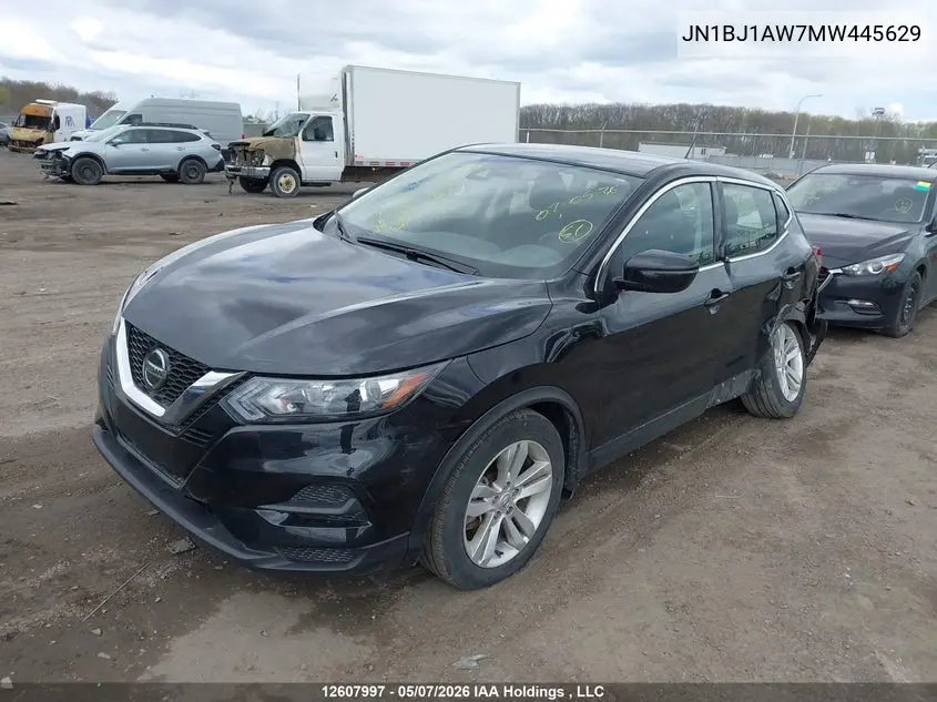 2021 Nissan Qashqai S VIN: JN1BJ1AW7MW445629 Lot: 12607997