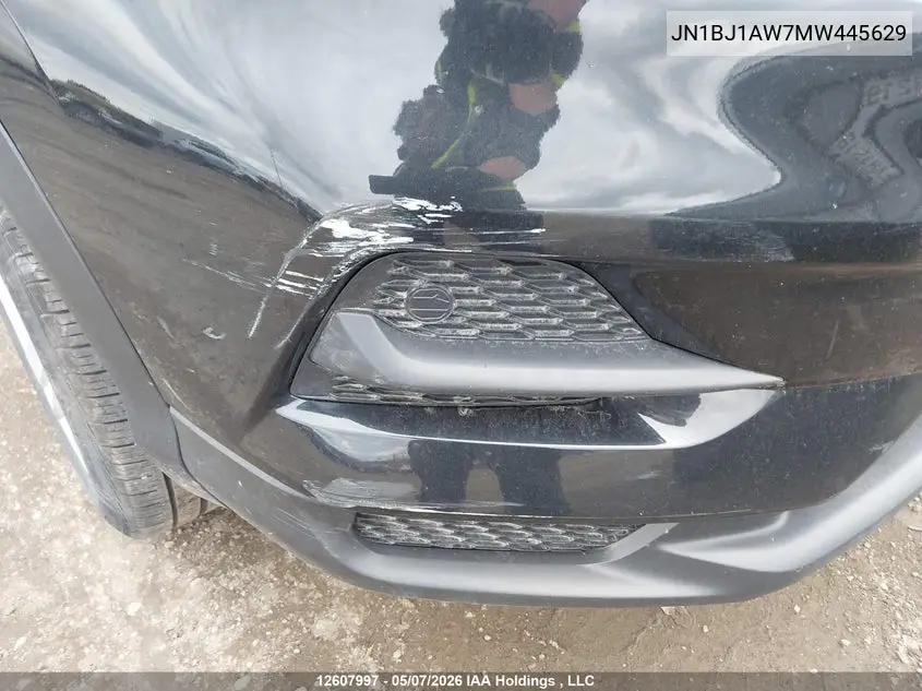 2021 Nissan Qashqai S VIN: JN1BJ1AW7MW445629 Lot: 12607997
