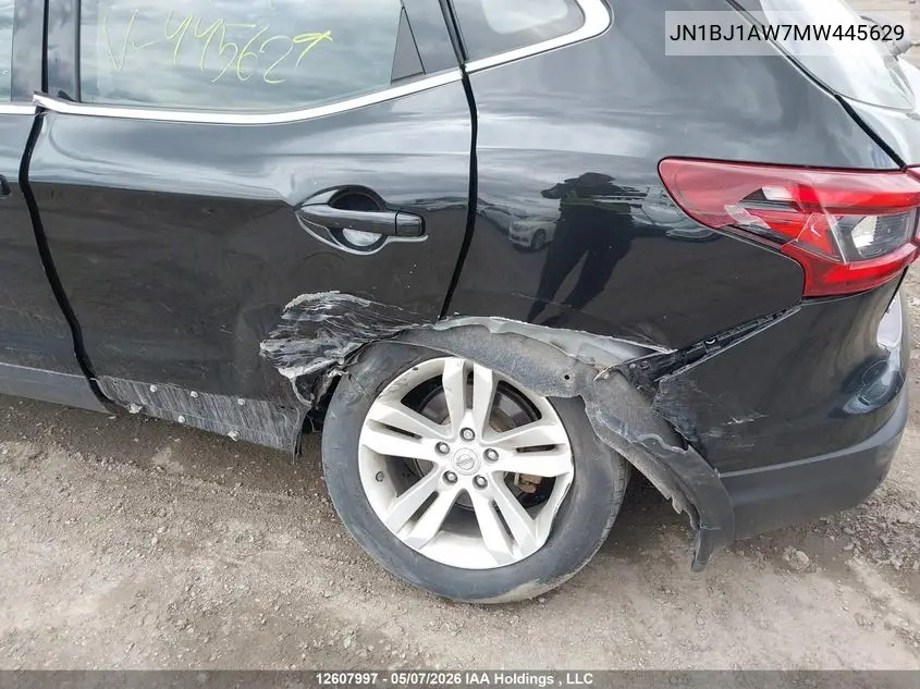 2021 Nissan Qashqai S VIN: JN1BJ1AW7MW445629 Lot: 12607997